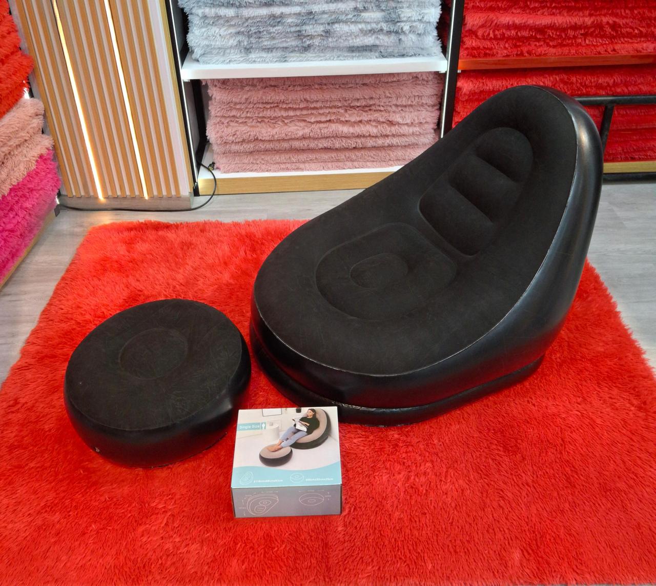 Sofá Inflable con Reposapiés – Comodidad donde la necesites