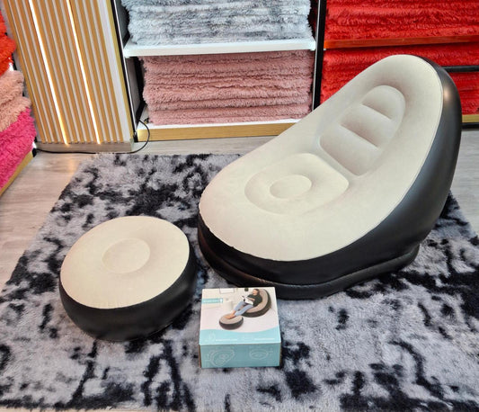 Sofá Inflable con Reposapiés – Comodidad donde la necesites