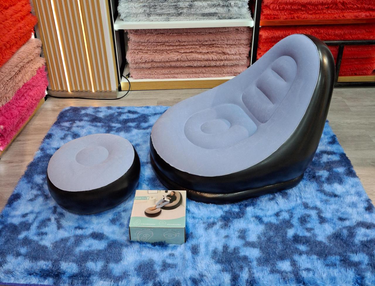 Sofá Inflable con Reposapiés – Comodidad donde la necesites