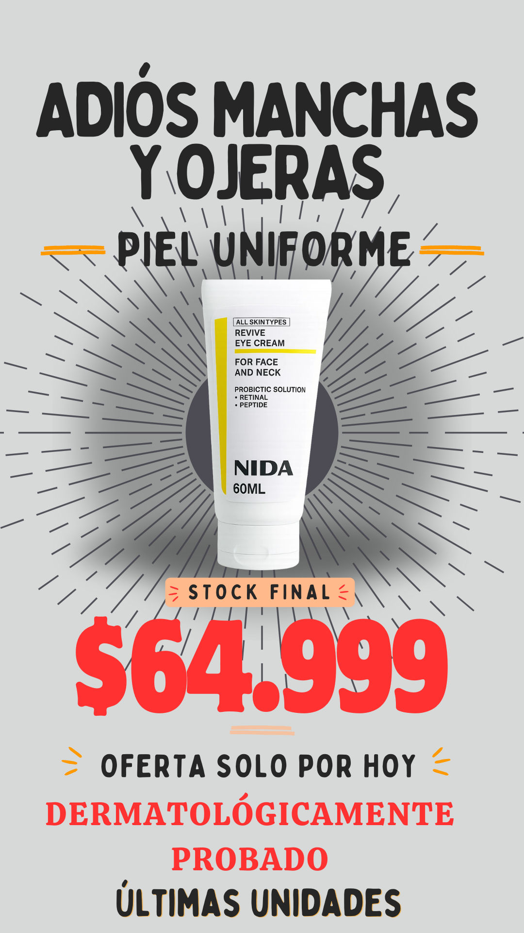 Nida Luminus™ Crema Reductora de Manchas y Ojeras (60 ml)