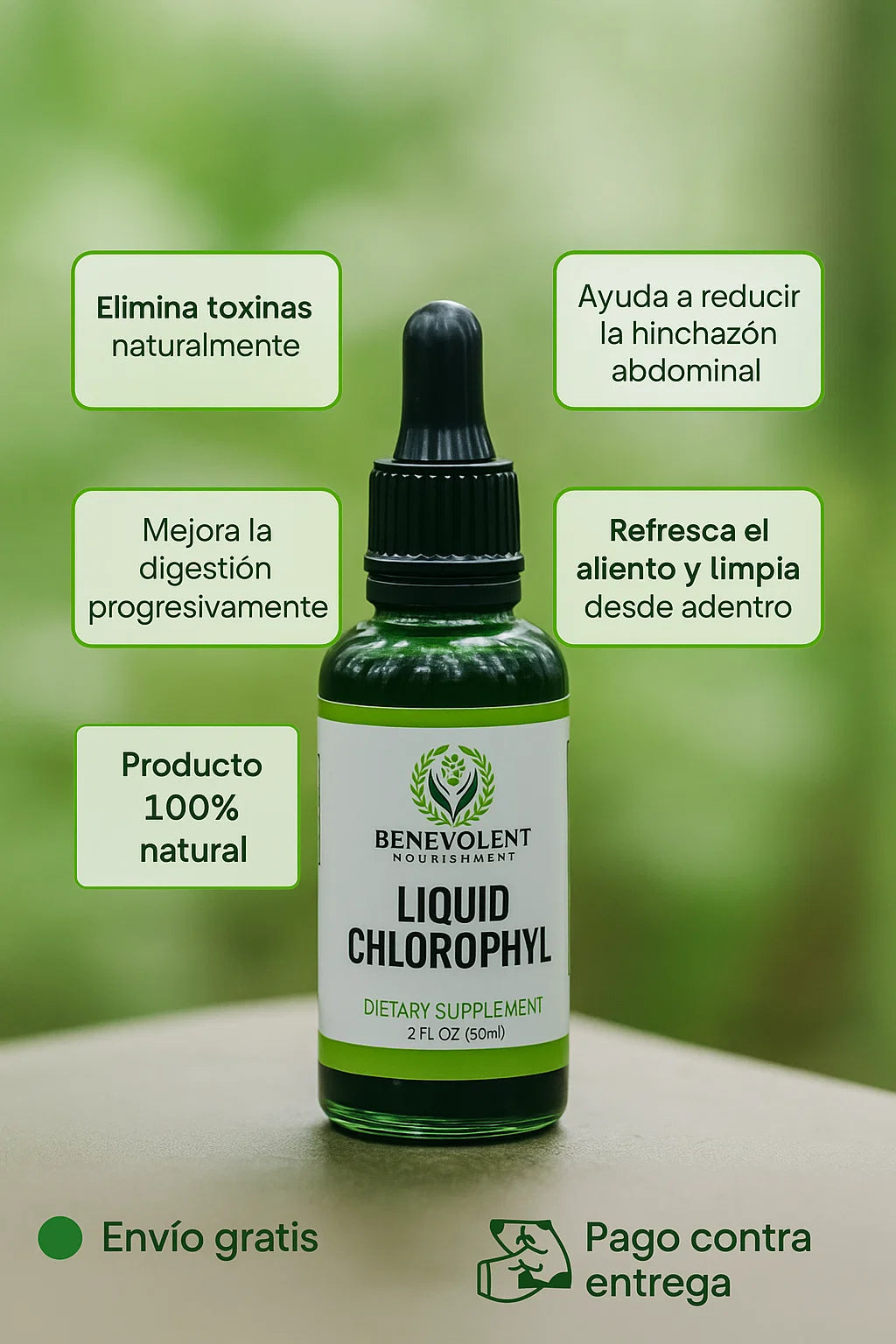 Clorofila Benevolent Natural en Gotas