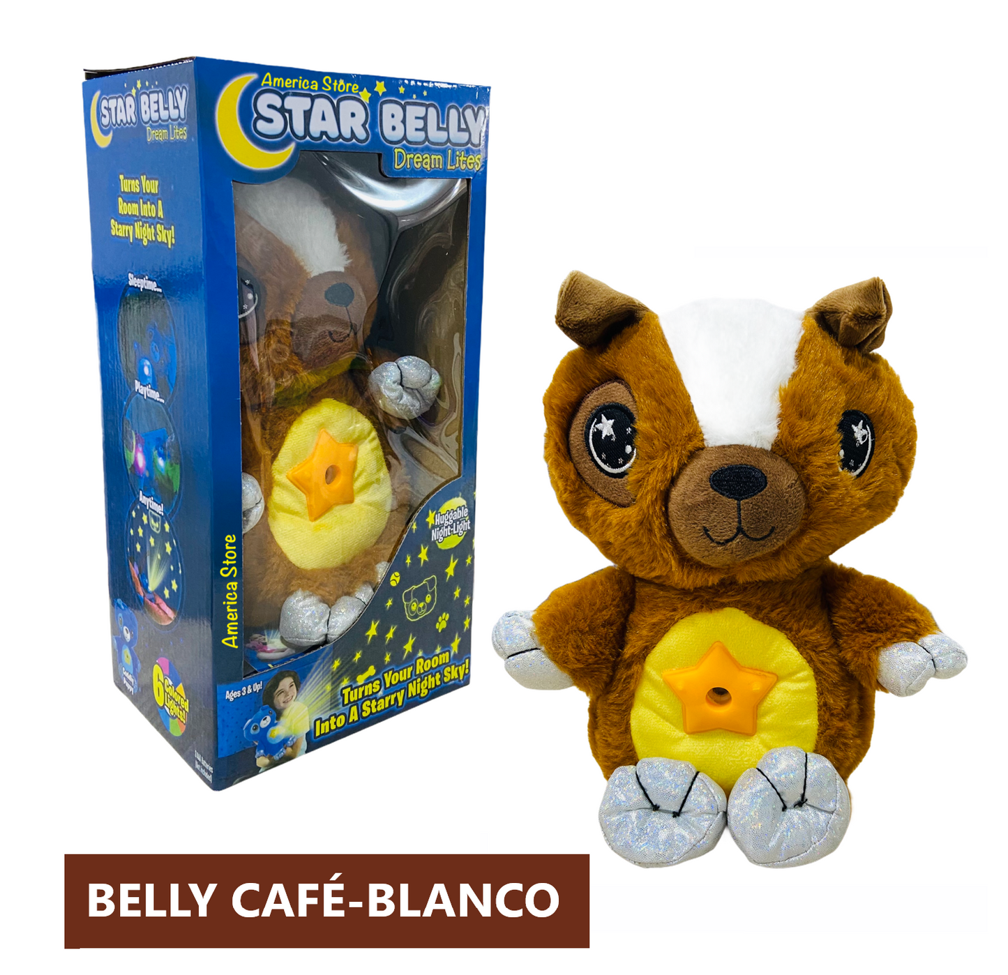 🌟🧸 Peluche Proyector Estelar Oso Café – ¡Luces Nocturnas Mágicas! 🧸🌟