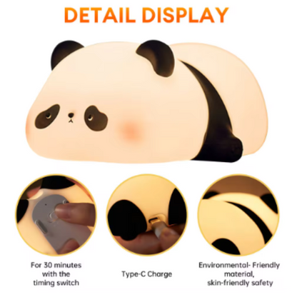 🐼✨ Lámpara Panda de Silicona 3 Tonos – Dulzura, Luz y Relajación ✨🐼