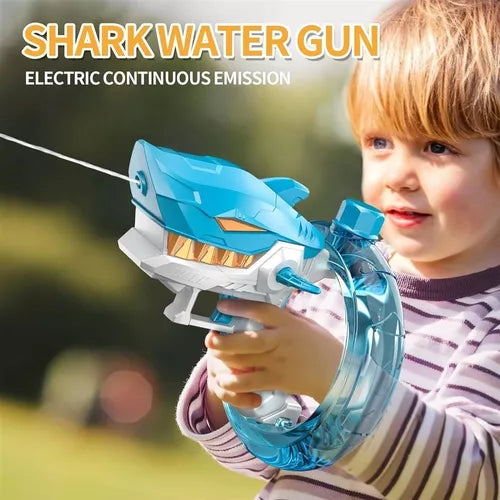 Pistola de Agua Eléctrica en forma de Tiburón – ¡La más poderosa del verano!