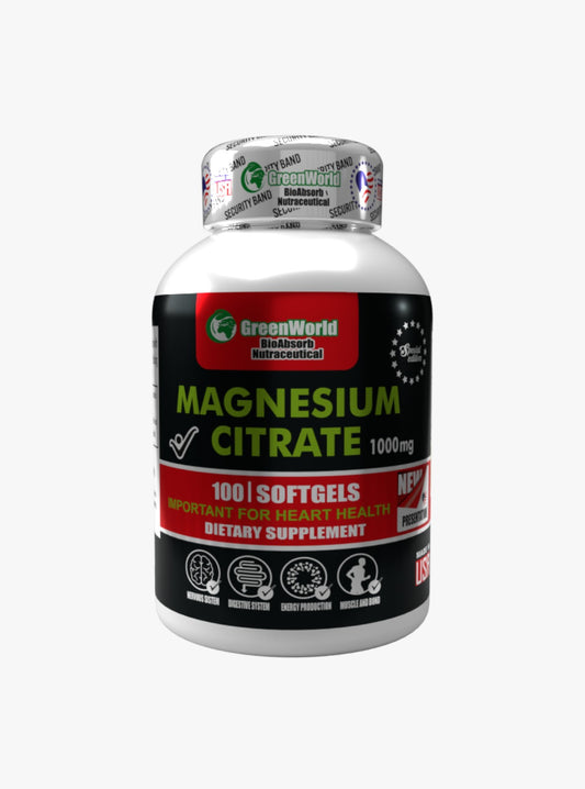 Citrato de Magnesio Greenworld – Alta Biodisponibilidad en Softgels