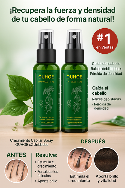 Crecimiento Capilar Spray OUHOE x2 Unidades