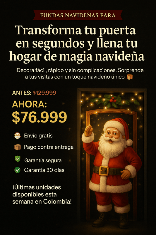 Funda Decorativa para Puerta Navideña