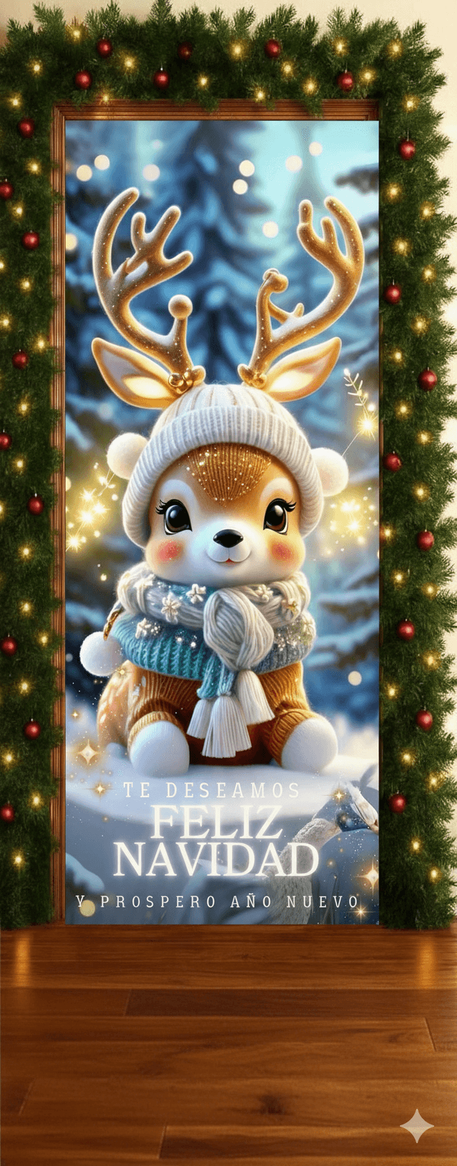 Funda Decorativa para Puerta Navideña