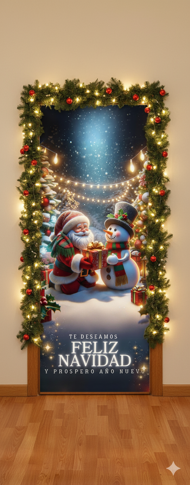 Funda Decorativa para Puerta Navideña