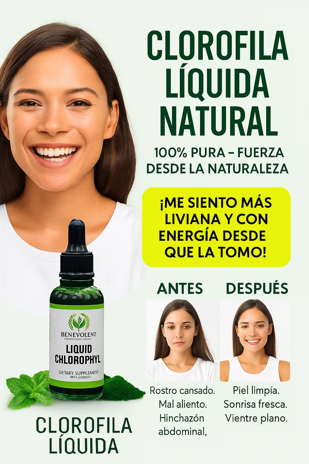 Clorofila Benevolent Natural en Gotas