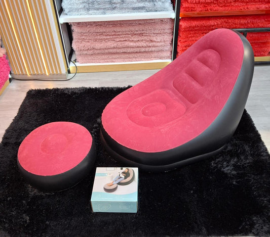 Sofá Inflable con Reposapiés – Comodidad donde la necesites