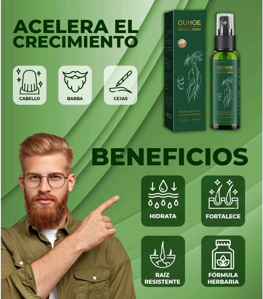 Crecimiento Capilar Spray OUHOE x2 Unidades